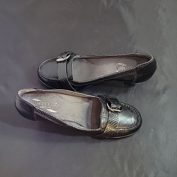 AEROSOLES HEELREST ROUND TOE BUCKLE CLOSURE DETAILS SLIP-ON WOMEN"S SHOE - Picture 7 of 16